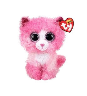 TY Reagan Pembe Kıvırcık Saçlı Kedi 15 Cm Peluş Oyuncak