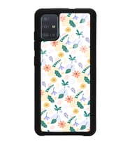 Samsung A51 Uyumlu Minik Çiçekler Tasarımlı Glossy Telefon Kılıfı