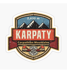 Karpat Dağları, Karpaty Çıkartması Etiket 19CM