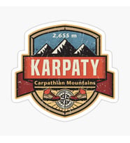 Karpat Dağları, Karpaty Çıkartması Etiket 19CM