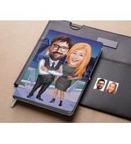 Bk Gift Kişiye Özel Sevgililer Karikatürlü Beyaz Defter-100 , Arkadaşa Hediye , Sevgiliye Hediye