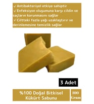 Özel Üretim %100 Doğal Cilt Temizliği Tüm Vücut İçin Uygun Kükürt Sabunu 3 Adet