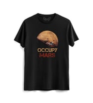 Space X Dijital Baskılı  Siyah Tshirt