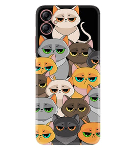 Samsung Galaxy A04E Kılıf Resimli Desenli Silikon Platinium Series Kediler 1885