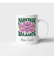 Hippi Tarzı Maintain Balance Dengeyi Sağlamak Baskılı Kupa Bardak