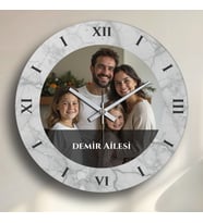 Kişiye Özel Tek Resimli Estetik Ve Modern Ahşap Duvar Saati 1 ( 5 mm  Kalınlığında )