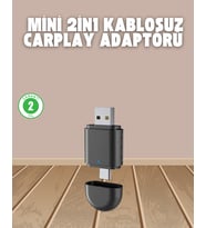 Kablosuz Carplay Adaptörü - Usb-a & Type-c Uyumlu Hızlı Bağlantı Cihazı