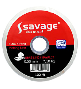 Hayalet Olta Misinası - 100 MT- Savage - 0,28 mm - Sazan, Yayın, Turna, Alabalık