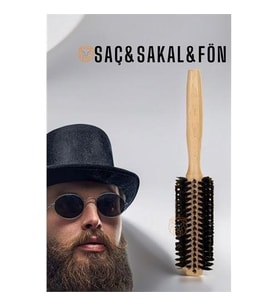 TransForMacion Sakal Saç Fön Fırçası Ahşap Baxter Design 716294
