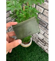 Guard Antik Yeşil Hakik Deri Mini Kredi Kartlık (Renksiz)