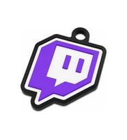 Twitch Logo Anahtarlık Sert Plastik Yayıncı Temalı Anahtarlık Gamer Aksesuar