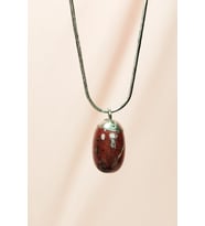 Kantaşı Doğal Taşı Zincirli El Yapımı Kolye Uç: 2 cm Zincir: 20 cm Kutulu
