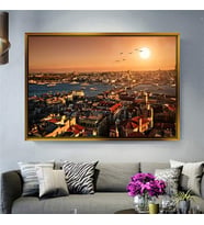 Altın Çerçeveli dekoratif tablo a1960 (Gold)