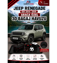Jeep Renegade Ust 2014 - 2026 Araca Özel 3D Bagaj Havuzu