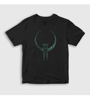 Presmono Unisex Çocuk Siyah Logo Oyun Quake 2 II T-Shirt 511289tt