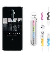 Oppo Reno 2Z 4 Lite 4 Pro 5 6 7 A31 Kılıf Kablo Koruma Spiral Silikon New York 1612