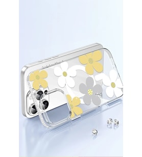Joko Apple iPhone 14 Pro Max Floral Magsafe Kapak - Turuncu