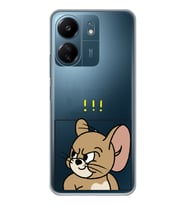 Xiaomi Redmi 13C Uyumlu Tom ve Jerry Tasarımlı Şeffaf Telefon Kılıfı