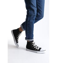 AXE Siyah Bağcıklı Keten Kumaş Erkek Günlük Sneaker Ayakkabı