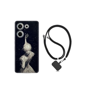 Camon 20 Kılıf Desenli İpli Boyun Askılı Silikon Star Woman 1332