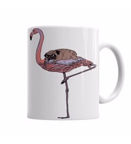 Flamingo Pug Köpek Kupa Bardak Porselen