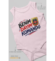 Benim Dayım Komando! Sıfır Kol Bebek Zıbını %100 Pamuk