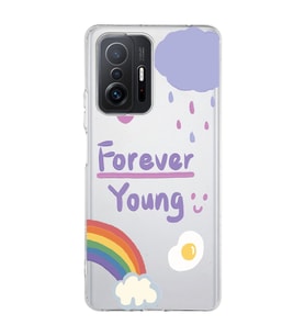 Xiaomi Mi 11T - 11T Pro Uyumlu Forever Young Tasarımlı Şeffaf Telefon Kılıfı