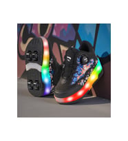 Flames Çocuk Patenli Işıklı Tekerlekli Spor Ayakkabı & Bej Kaykay Ayakkabı 4 Teker