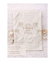 %100 Pamuklu Gold Atlı Prince Bebek Battaniyesi - Yumuşak Puset & Bebek Ara