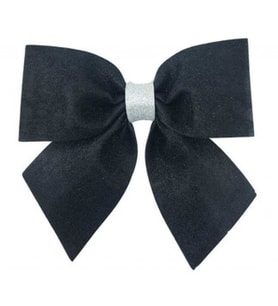 Fiyonk büyük boy evadan simli 25x25 cm siyah p1-