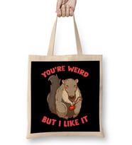You re Weird But I Like It Cute Anteater Animal Bez Çanta Uzun Saplı