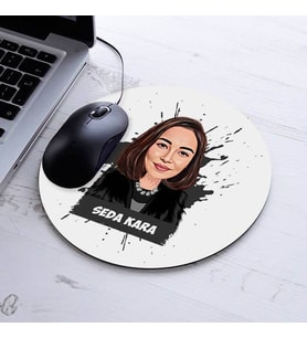 Kişiye Özel Kadına Hediyelik Karikatürlü Mousepad