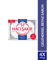 Hacı Şakir Doğal Saf Geleneksel Beyaz Sabun 4x150 gr