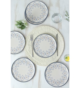 Keramika Floral Waves Nordic Pasta Tabağı 22 Cm 6 Adet 22669