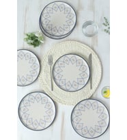 Keramika Floral Waves Nordic Pasta Tabağı 22 Cm 6 Adet 22669
