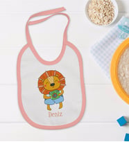 BK Kids Kişiye Özel Pembe Bebek Mama Önlüğü - Model 155