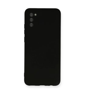 Samsung Galaxy A03S Kılıf Nano içi Kadife Silikon - Siyah