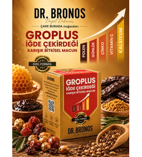 Dr. Bronos - GROPLUS İğde Çekirdeği Karışık Bitkisel Macun 240 Gr (Polen & Günlük & Çinko & Kalsiyum