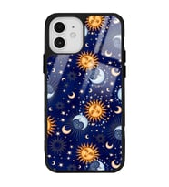 iPhone 12 Pro Ay Güneş Pijama Tasarımlı Glossy Telefon Kılıfı