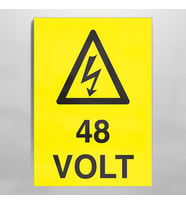 48 Volt Uyarı Levhası 20x30cm (Karışık)