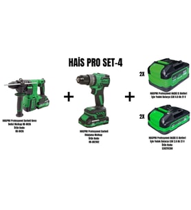 HaisPro Set-4 (DARBELİ KIRICI DELİCİ MATKAP RB-BH26+DARBELİ MATKAP RB-DB2102)