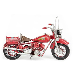 Lucky Art Kırmızı Motorsiklet 33x15x23 cm