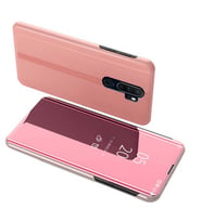 Oppo A5 2020 / A9 2020 Uyumlu Aynalı Kapaklı Lüx Kılıf (Rose - Gold)