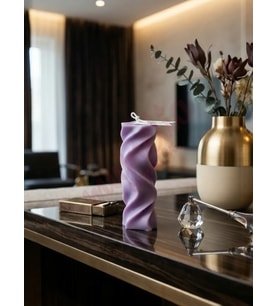 Mumelia Candles Sonsuz Döngü - Doğal Soya Dekoratif Mum - Mor