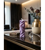 Mumelia Candles Sonsuz Döngü - Doğal Soya Dekoratif Mum - Mor