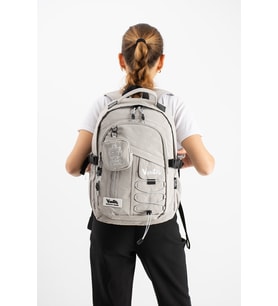 Unisex, Ultra Hafif, Çok Cepli, Sırt Çantası Gri Model: (VNT-9B)