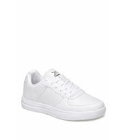 Kinetix Abella Kalın Taban Günlük Kadın Sneaker Spor Ayakkabı (Beyaz - Gümüş)