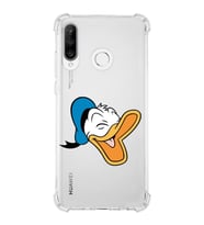Huawei P30 Lite  Köşe Korumalı Antişok Kapak Donald Duck Tasarımlı Şeffaf  Kılıf