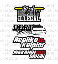 Yeni Tasarım Araba Sticker etiket seti - motosiklet bisiklet otomobil cam duvar buzdolabı kask atv laptop tablet uyumlu coklu set etiket
