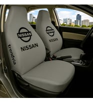 Nissan Uyumlu Penye Araç Koltuk Kılıfı - Ön ve Arka Oto Kılıf Takımı (Gri)